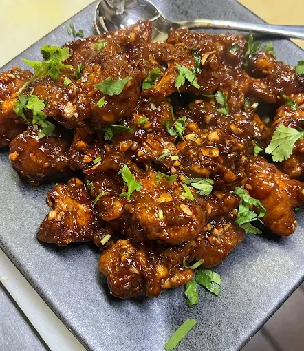 Mango chicken curry at Indian Ocean Restaurant Calgary